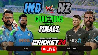 Live - IND vs NZ Champions Trophy 2025 Finals - India vs New Zealand Live Cricket | Cricket 24