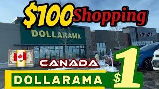 $100 shopping at DOLLAR STORE | Dollarama Full Tour | Cheapest I Sabse SASTA Store canada main |