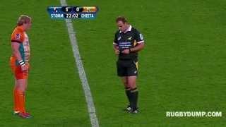 Adriaan Strauss yellow card for tip tackle - banned for 3 weeks