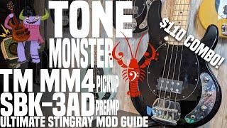 Tone Monster TM MM4 & SBK-3AD in a Ray4 SUB - ULTIMATE Stingray Mod Guide - LowEndLobster Fresh Look