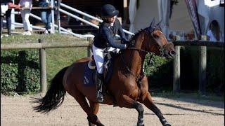 Celia Cobo y "Loek" en el barrage del Campeonato España Juvenil Equipos