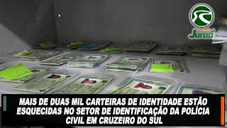 Mais de duas mil carteiras de identidade estão esquecidas no setor de identificação da Polícia Civil