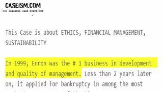 Profile of Enron: The Rise and Fall Case Study Help - Caseism.com