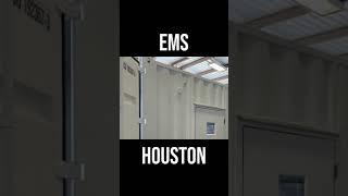 Container Modification with shelving for storage by EMS Houston #shortd