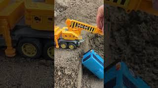 Rescue the Car – Build a LEGO Bridge Using Crane and Excavator #toys #funny #shortvideo #lego