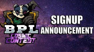 BPL: Cosmic Contest ANNOUNCEMENT AND SIGNUP!