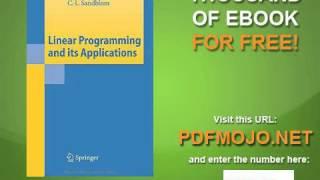 Linear Programming and its Applications