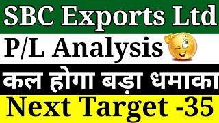 sbc exports share news। sbc exports latest news। sbc exports share price। sbc exports share analysis