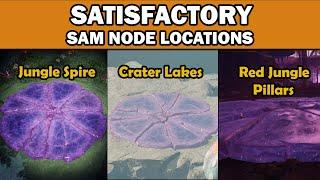 Satisfactory 1.0 - SAM Node / Ore Locations - Jungle Spire - Crater Lakes - Red Jungle