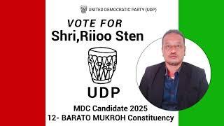 Rio Sten|| MDC Candidates 2025||UDP Election Song|| 12 Barato  Mukroh Constituency #Udp