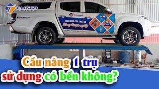 Cầu nâng 1 trụ thủy lực rửa xe ô tô sử dụng có bền hay không?