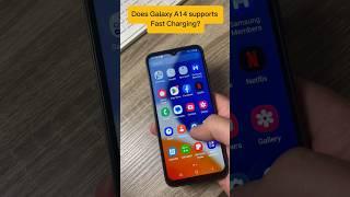 Does Galaxy A14 supports Fast Charging?#samsung #galaxya14 #samsunggalaxy #tips #shorts