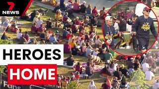 Lions' most dedicated and fanatical fans welcome home the pride at Springfield | 7NEWS