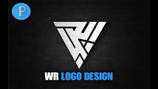 How to Make Monogram Logo Design || WR Logo Design Pixellab