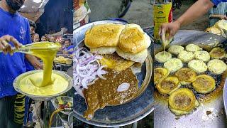 Karachi Bun Kabab Vs Indian Vada Pav | Ishaq Bun Kabab Karachi | Karachi Street Food 2024