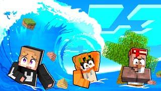 KITA BERTAHAN DARI BENCANA TSUNAMI YANG SANGAT BESAR DI MINECRAFT!!