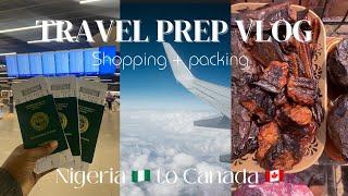 TRAVEL PREP VLOG: MOVING FROM NIGERIA TO CANADA #asmr #asmrpacking #travelprep #shopping #vlog