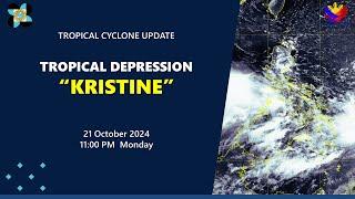 Press Briefing: Tropical Depression #KristinePH at 11 PM | October 21, 2024 - Monday