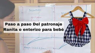 Patronaje de ranita o enterizo para bebés | tutorial de patronaje infantil