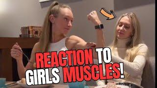 PEOPLE impressed with GIRLS' MUSCLES!