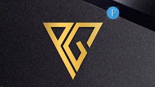 Designing P G Monogram Logo In Android I Pixellab Logo Design