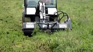 F-Series BrushHound Flail Mower - Skid Steer Mount by RockHound on Bobcat ToolCat