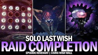 Solo Last Wish Raid in The Final Shape (Using Wish Wall) [Destiny 2]