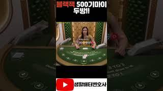 블랙잭 500 기마이 두방 나이뜨~  #에볼루션  #룰렛 #룰렛배팅 #슬롯