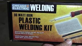 Harbor Freight Plastic Welder Review.  Chicago Electric 80 Watt Plastic Welding Kit item 60662