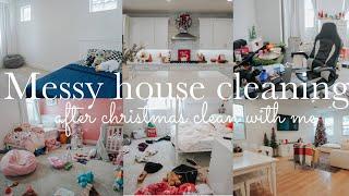 MESSY HOUSE AFTER CHRISTMAS CLEAN WITH ME || CLEANING MOTIVATION || CLEAN WITH ME