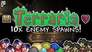 Caving in Terraria with 10x spawns is ARMAGEDDON! (Terraria Episode 2)