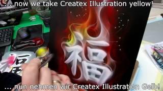 Howto Airbrush Step by Step Truefire with Waterbased Paints by Createx