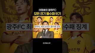  광주FC 최대 20경기 몰수패 징계 ㄷㄷ