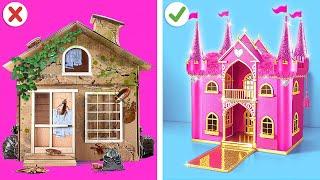 HOW TO BUILD BARBIE DREAM HOUSE Rich VS Poor Challenge* Secret Tiny House By YayTime!