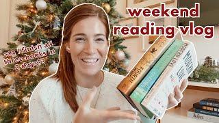 can I finish three books in 2 days? WEEKEND READING VLOG | BOOKMAS DAY 6