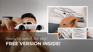 ONLINE CAR DESIGN COURSE - All you need to sketch like PRO! + 10K Celebration 