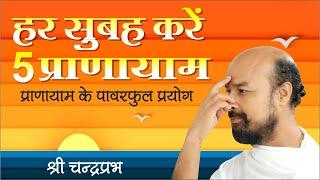 हर सुबह करें 5 प्राणायाम - प्राणायाम के पावरफुल प्रयोग | राष्ट्र-संत श्री चन्द्रप्रभ जी का प्रवचन |