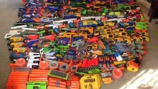 137 Gun Nerf Arsenal—A Sea of Nerf