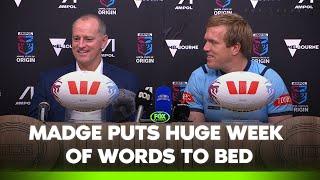 "It's amazing what happens with 13 players!" | NSW Blues Press Conference | Fox League