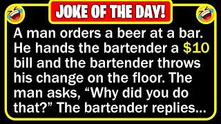  BEST JOKE OF THE DAY! - A man walks into a bar and asks for a beer... | Funny Clean Jokes