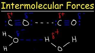 Intermolecular Forces - Hydrogen Bonding, Dipole Dipole Interactions - Boiling Point & Solubility