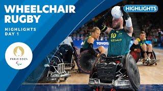  Wheelchair Rugby Highlights | Day 1 | Paris 2024 Paralympic Games