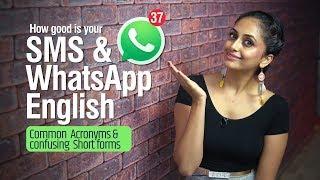 SMS & WHATSAPP English | Popular Internet Slang Words,  Acronyms & Abbreviations in daily Texting