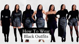 ALL BLACK OUTFITS FOR FALL & WINTER 2023 | Styling Tips & Outfit Ideas