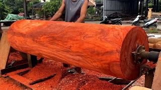 Creating Art from Giant Redwood Blocks//Dangerous Work on a Wood Lathe