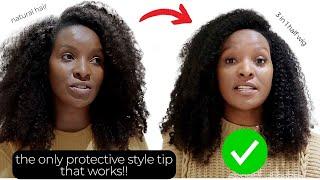 DO THIS ONE THING NOW to Retain/Grow Natural hair | Length Retention Tips| Hergivenhair 3-IN-1wig