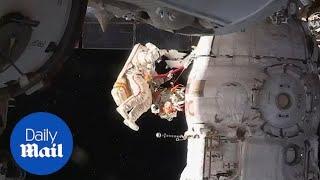 Fascinating footage shows Oleg Kononenko floating outside the Soyuz