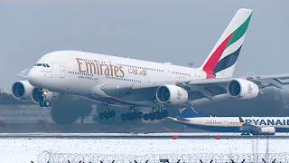 LIVE Manchester Airport plane spotting - BIG FREEZE continues!!