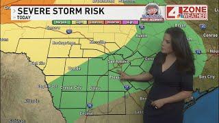 Severe storms possible by tonight, as large hail, damaging winds could threaten Hill Country
