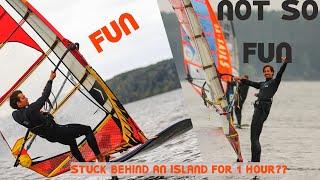 Long distance windsurfing race (foiling) in Kaunas, Lithuania - Rytis Vlog 11
